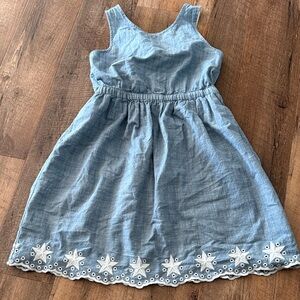 Cat & Jack Light Blue Sleeveless Star-Hem Sundress